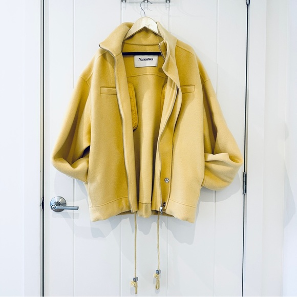 NANUSHKA Dufan Double Wool Silk Bomber (Men’s Small) - Picture 6 of 16